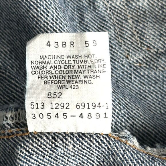 Vintage 1992 Levi’s 545 Blue Shorts Men’s 40 Loose Denim Jean Shorts USA made - Picture 12 of 12